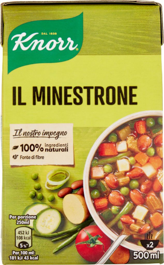 Minestrone Tradizionale Gemüsesuppe 500ml - Knorr Produktbild 
