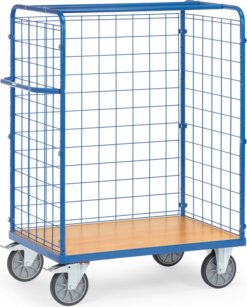 Fetra Paketwagen 600 kg, Drahtgitterwände 1,5 m, LxB 1.000 x 700 mm