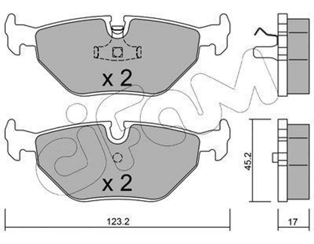 CIFAM Bremsbeläge Satz Hinten Bremsklötze für BMW 3 Limousine (E36) 822-180-0