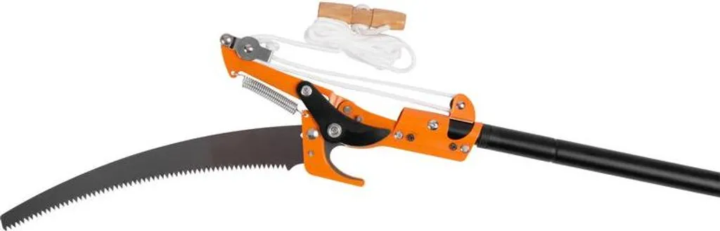 Forbici per asta KT2670, da giardino, con sega per rami, asta 280 cm