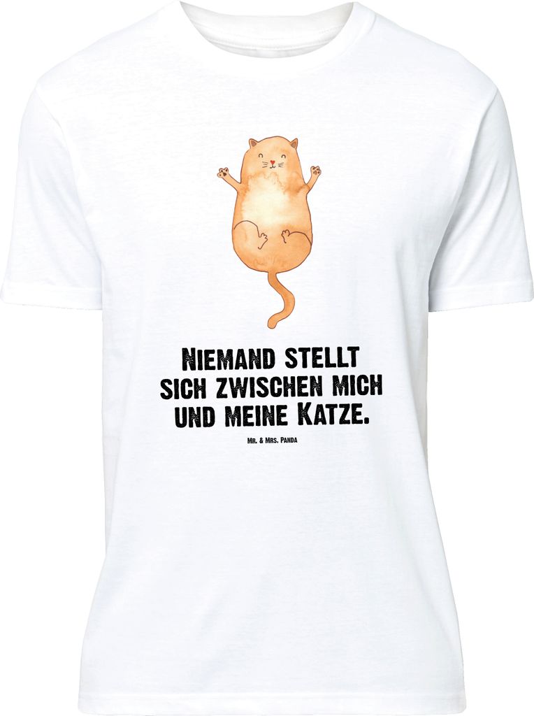 Mr. & Mrs. Panda Größe XL T-Shirt Katze Umarmen - Weiß - Geschenk, Cat, Tshirt, Familie, Katzen, Beste Freunde, mit Spruch, Shirt