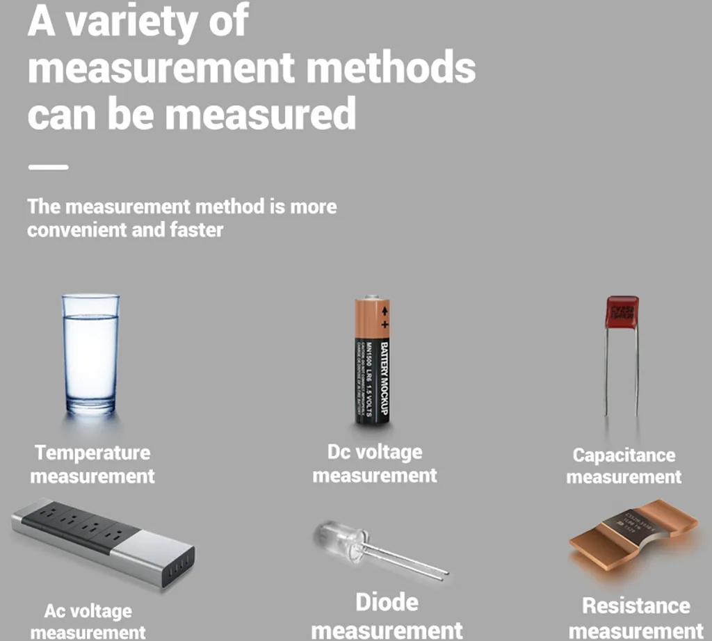 Multimètre Numérique True RMS 6000 Counts avec Testeur de Diode et AC/DC