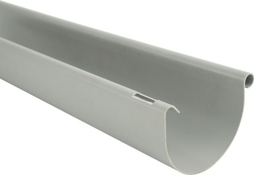 Marley Dachrinne Kunststoff halbrund Fenstergrau RAL 7040 Produktbild 