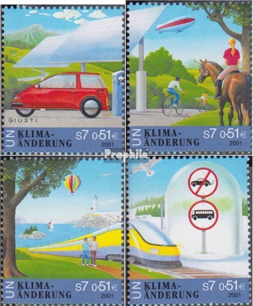 Briefmarken UNO - Wien 2001 Mi 346-349 (kompl.Ausg.) postfrisch Klimaänderung