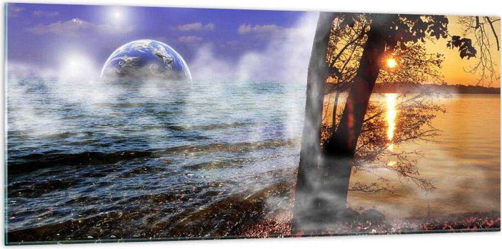 Bilder auf glas - Abstraktion Umwelt Erde - 120x50cm - Produktbild 