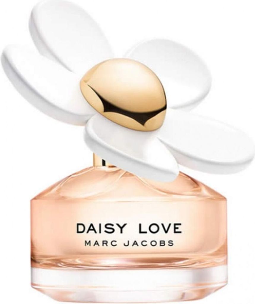 A bottle of Marc Jacobs Daisy Love Eau de Toilette.