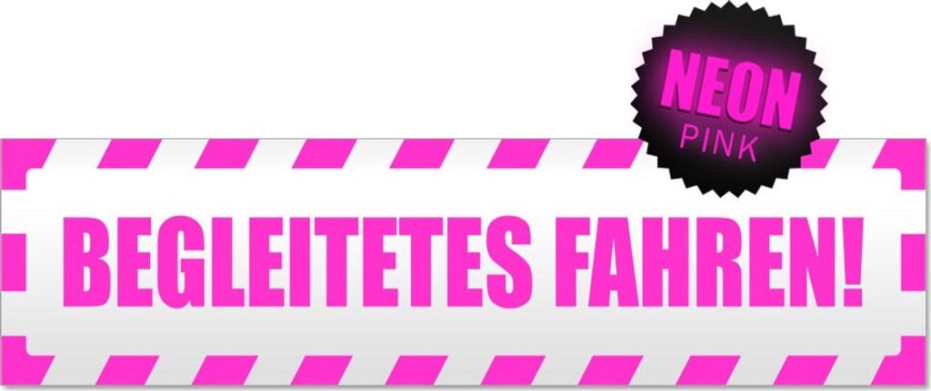 Begleitetes fahren gestreift Magnetschild Schild magnetisch