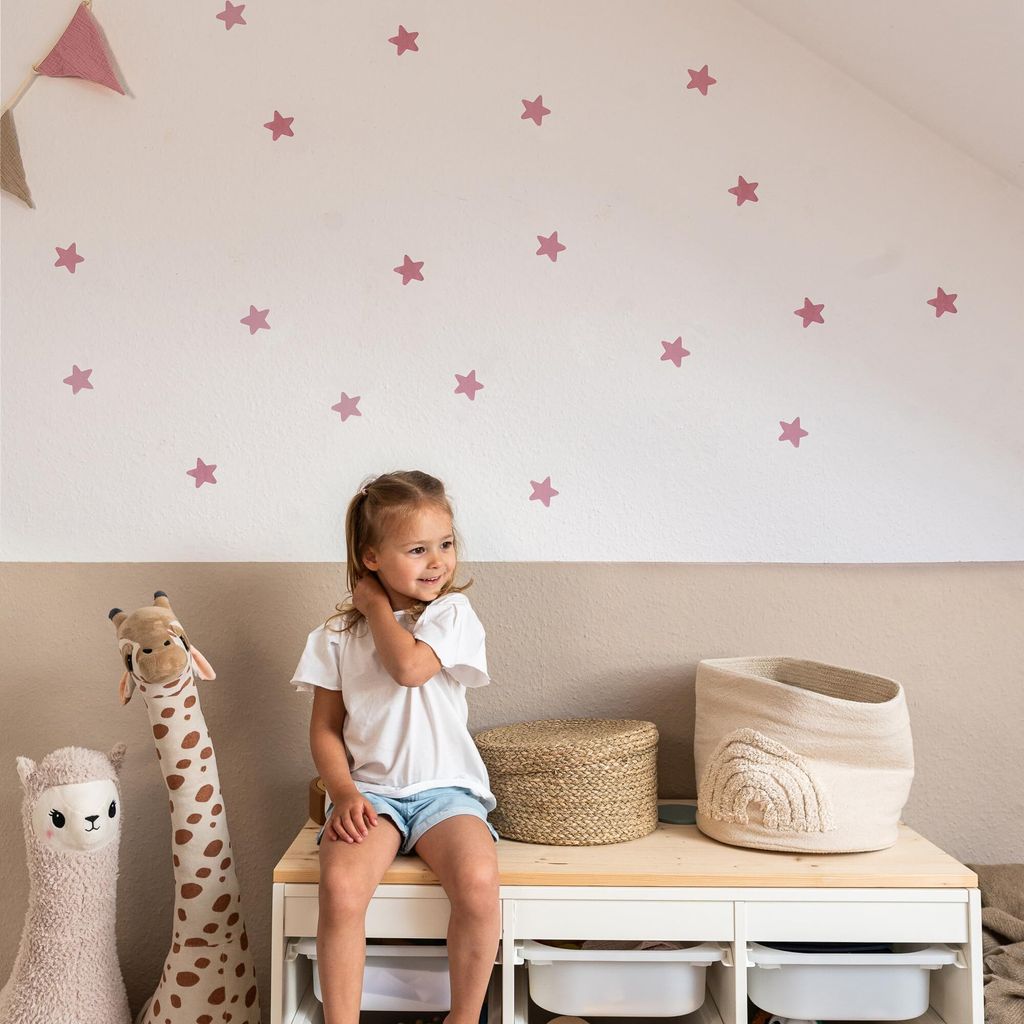 Herzen / Punkte für Kinderzimmer - Wandtattoo selbstklebend Produktbild 