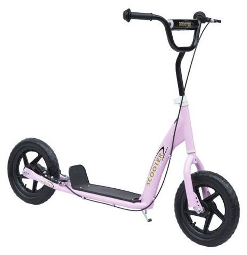 HOMCOM Kinderroller mit Hinterbremse 12 Zoll Scooter Produktbild 