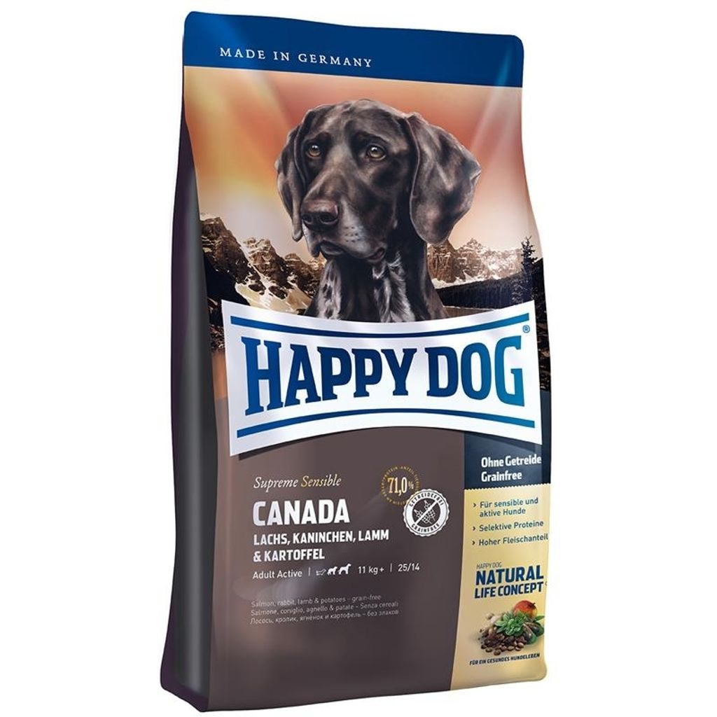 HappyDog Sensible 1kg Canada mit Lachs, Kaninchen & Lamm