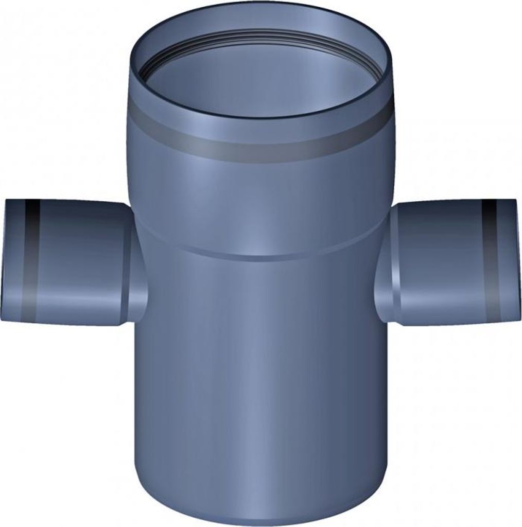 PoloPlast POLO KAL XS Doppelabzweig DN 110/50/50, 87,5 Grad, Horizontal