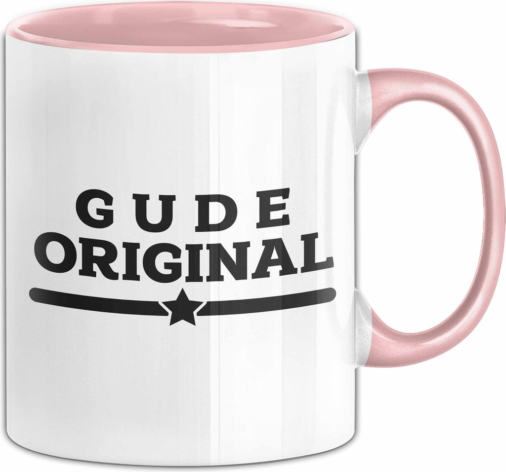 Hessischer Dialekt Tasse Hessisch Hessen Gude Original Hessisch Kaffee-Becher (Rosa)