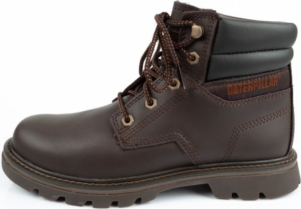 CAT Caterpillar Quadrate Boots - Herren Stiefel Leder Braun P723803 , EU 40 UK 6