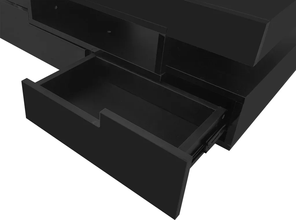 Table basse moderne pour salon avec LED et rangements spacieux - 13