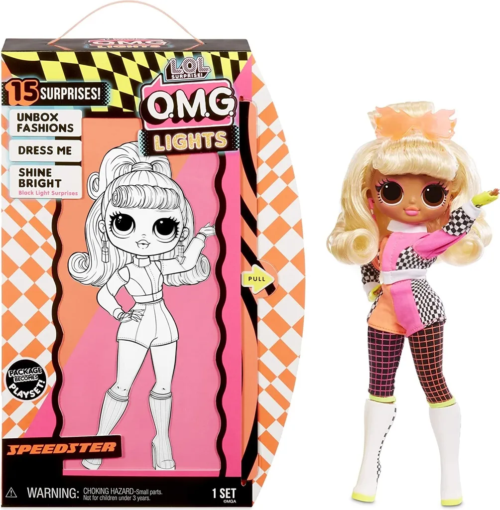 Poupée Mannequin LOL Surprise OMG Lights Speedster et Accessoires Néon
