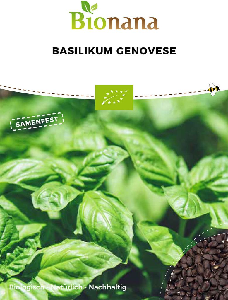 Basilikum Genovese | Basilikumsamen von Bionana
