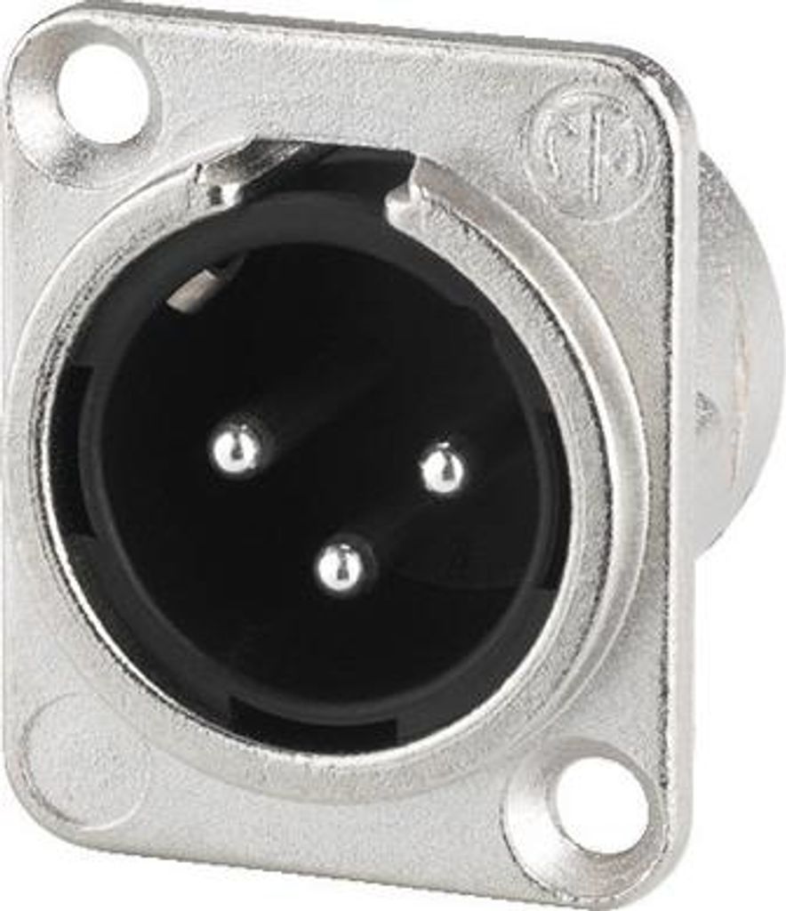 MONACOR NC-3MDL1 NEUTRIK-XLR-Einbaustecker, 3-polig