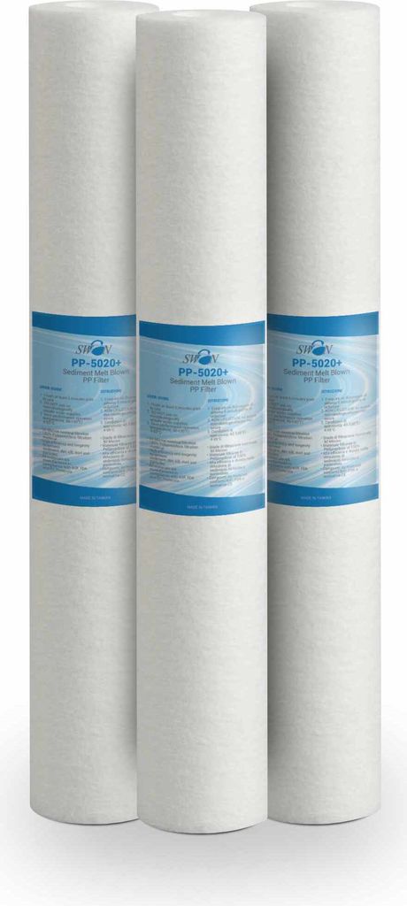 Bellerofonte Sedimentfilter Wasserfilter schmelzgeblasene Filter 20 Zoll 50 Mikron in Polypropylen. Entfernt Sand, Rostpartikel und schwebende Veru...