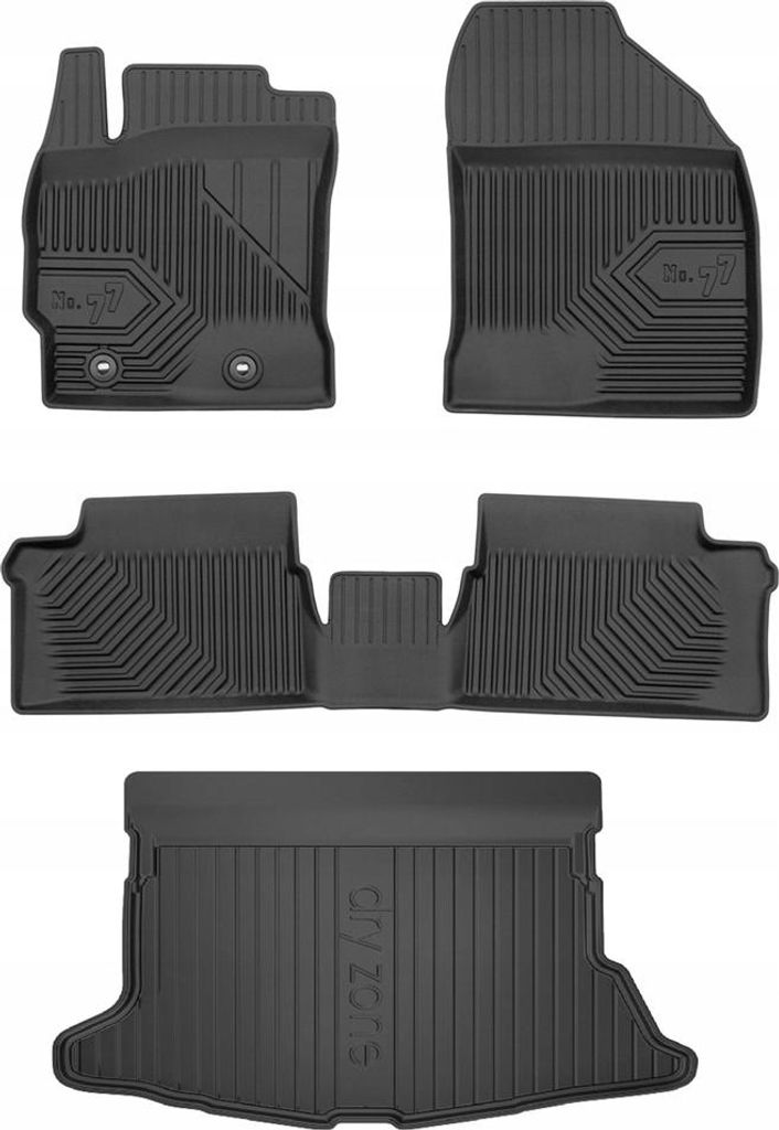 SET 77 Fußmatten und Matte Toyota Auris 2 Hatchback 2012-2018 zw
