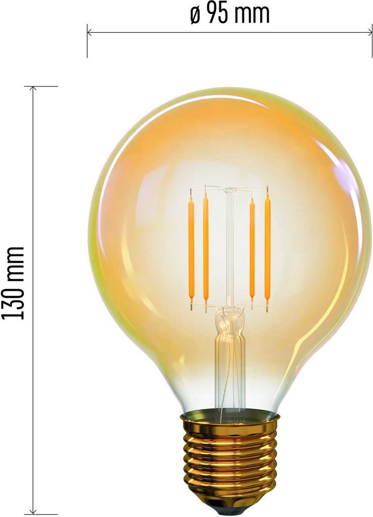 LED žiarovka 4W 380lm E27 teplá biela+ žiarovka Obrázok produktu 16