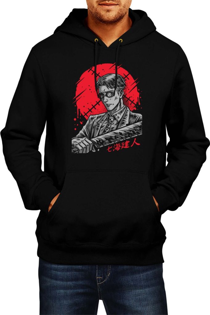 Herren Kapuzenpullover Japan Anime Manga Jujutsu Anime Manga Kaisen Kaisen Kento Nanami Kento Nanami, Man 2XL / Schwarz
