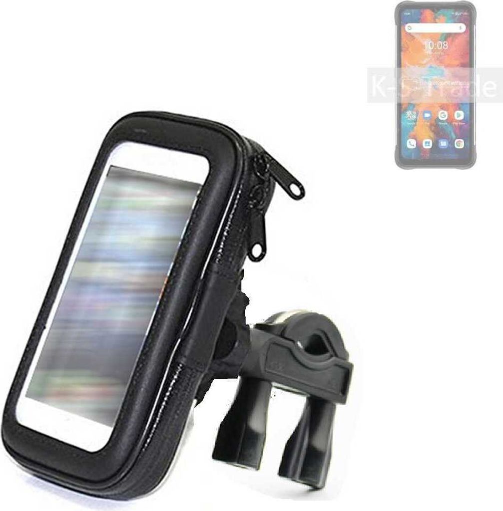 K-S-Trade Fahrrad-Halterung kompatibel mit UMIDIGI Bison X10 Pro Handy-Halterung Halter Lenkstange Fahrradhalterung Motorrad Bike Mount