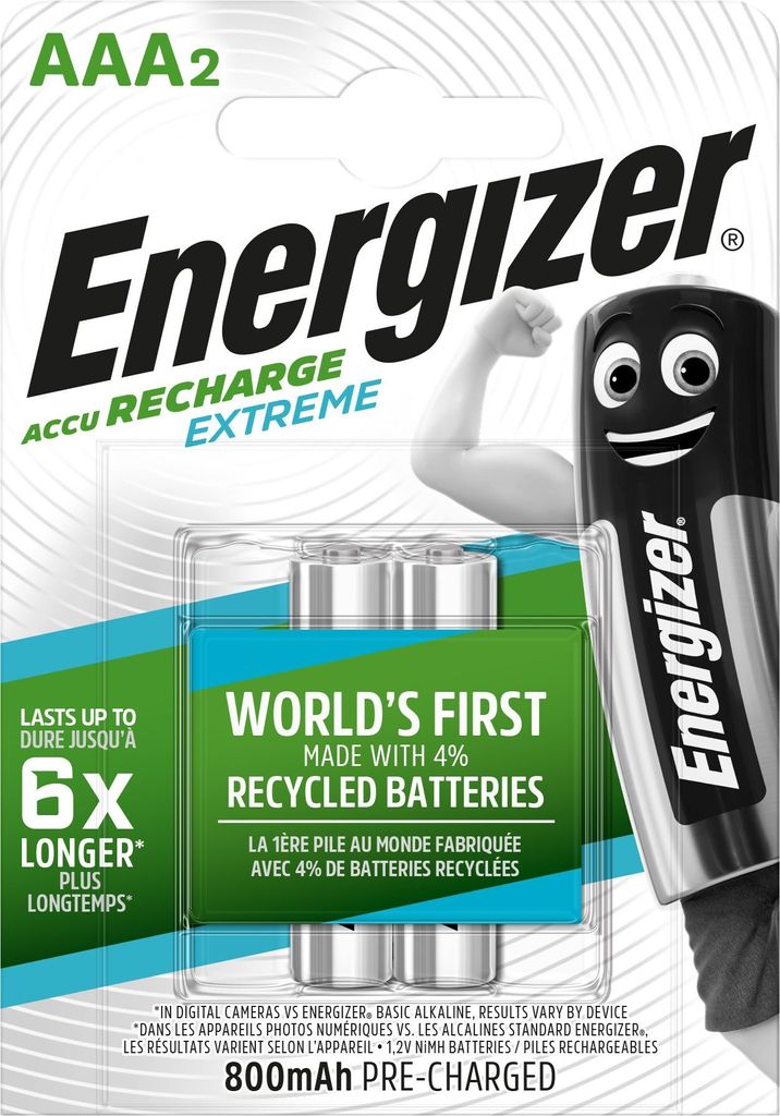 Energizer Akku Extreme AAA Micro 800mAh 2 Stück