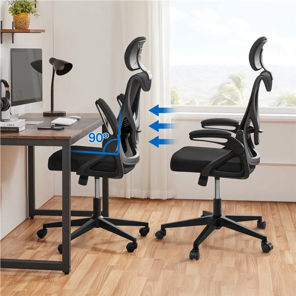 Poltrona Ufficio 592717 Nera: Ergonomia e Design per Smart Working - 6