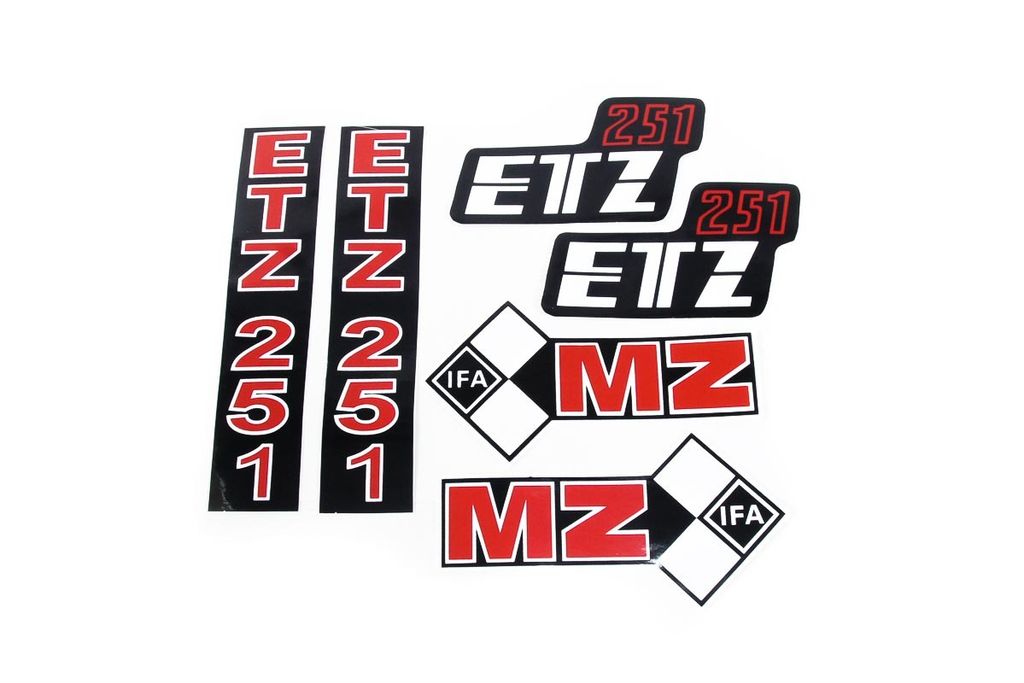 Set: Aufkleber, Komplettsatz - für MZ ETZ251