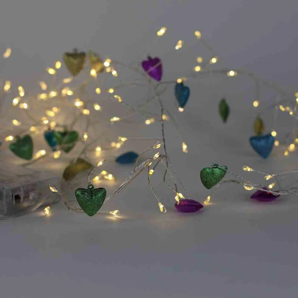 Bouquet lumineux FHS Cœurs colorés 100 LED - Décoration romantique