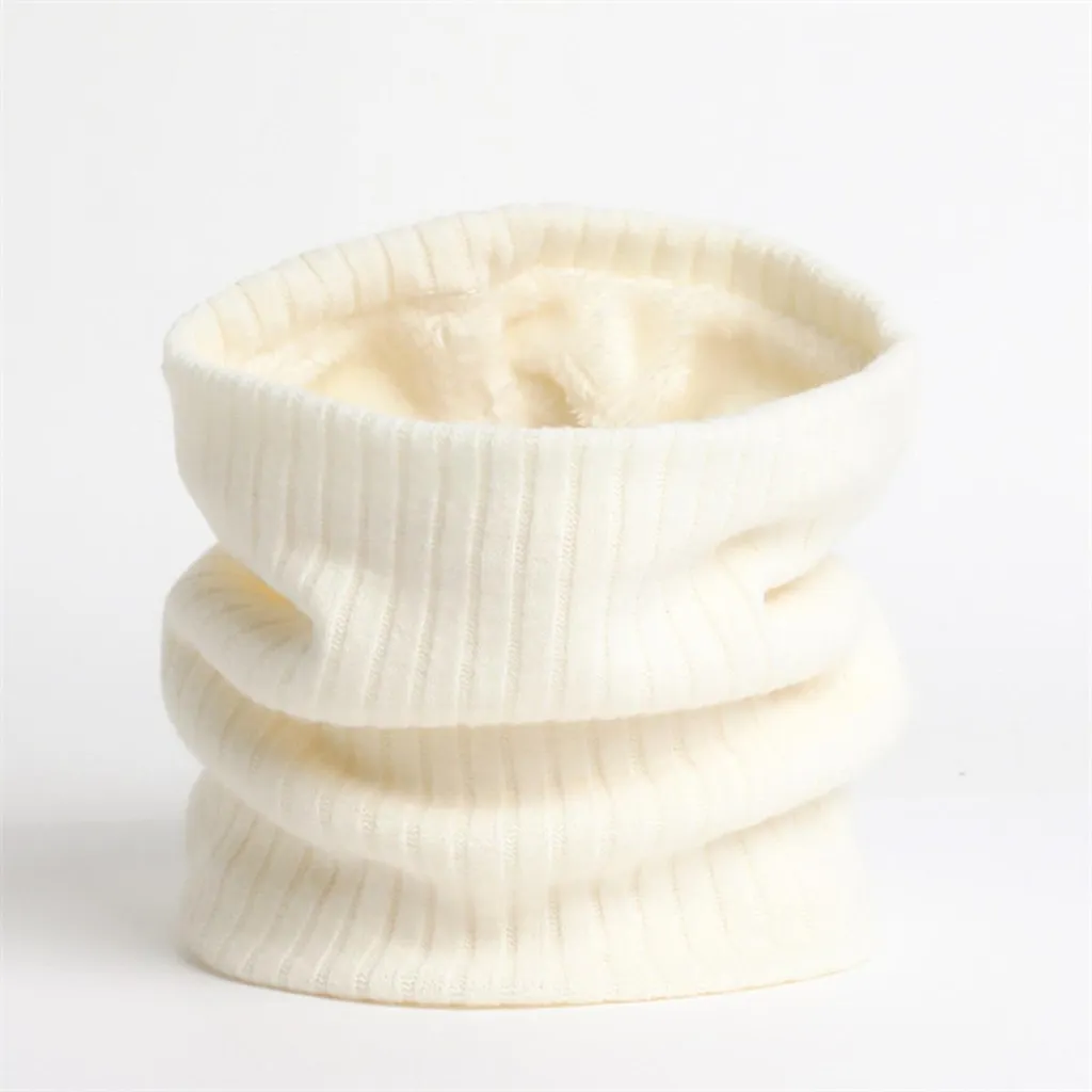INF Scaldacollo Pile Bianco Termico - Accessorio Sciarpa Neve Inverno