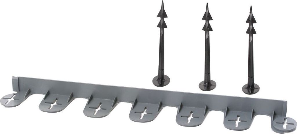 Rasenkante aus Kunststoff 9 m, anthrazit, biegbar, Mähkante