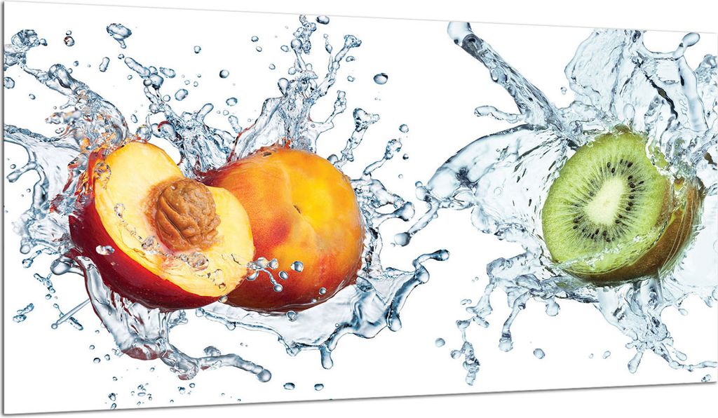 Herdabdeckplatte Glaskeramikkochfeld-Abdeckung Spritzschutz Glas 90x52 Obst