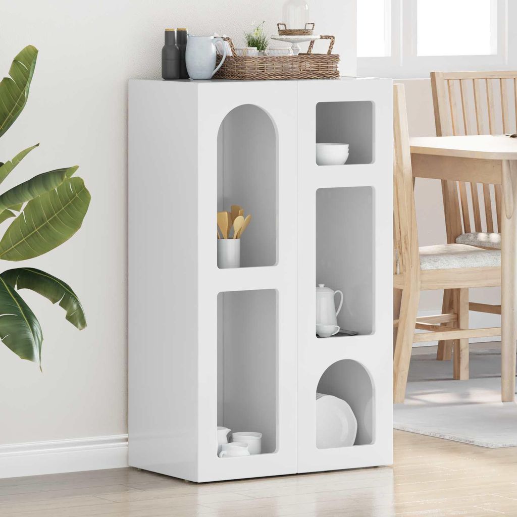Maison Exclusive - Sideboard Hochglanz Weiß 59 x 35 x 100,5 cm Holzwerkstoff