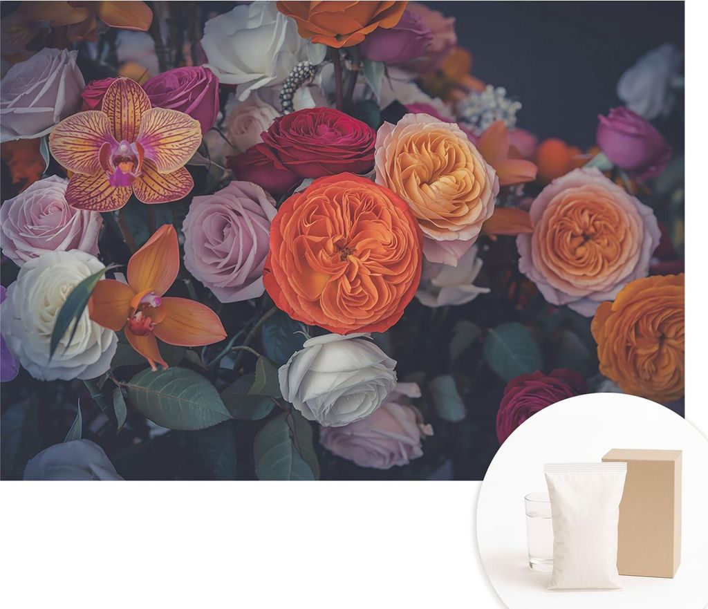 Fototapete - Wandbilder für Wohnzimmer - 208x146 cm - Dekorative Wandfolie - Modernes Design für Wanddekoration - Tapeten für Innenräume - Bunt...