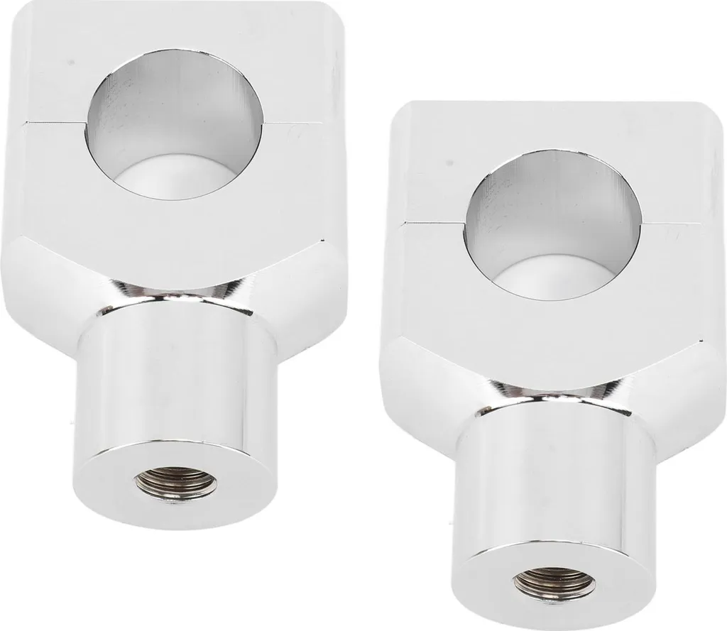 Fixation guidon moto 25mm anti-vibration, support métal argenté solide