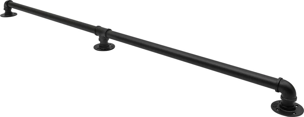 Corrimano Scale 1,5m Nero Industriale Ferro Zincato | Sicurezza Parete