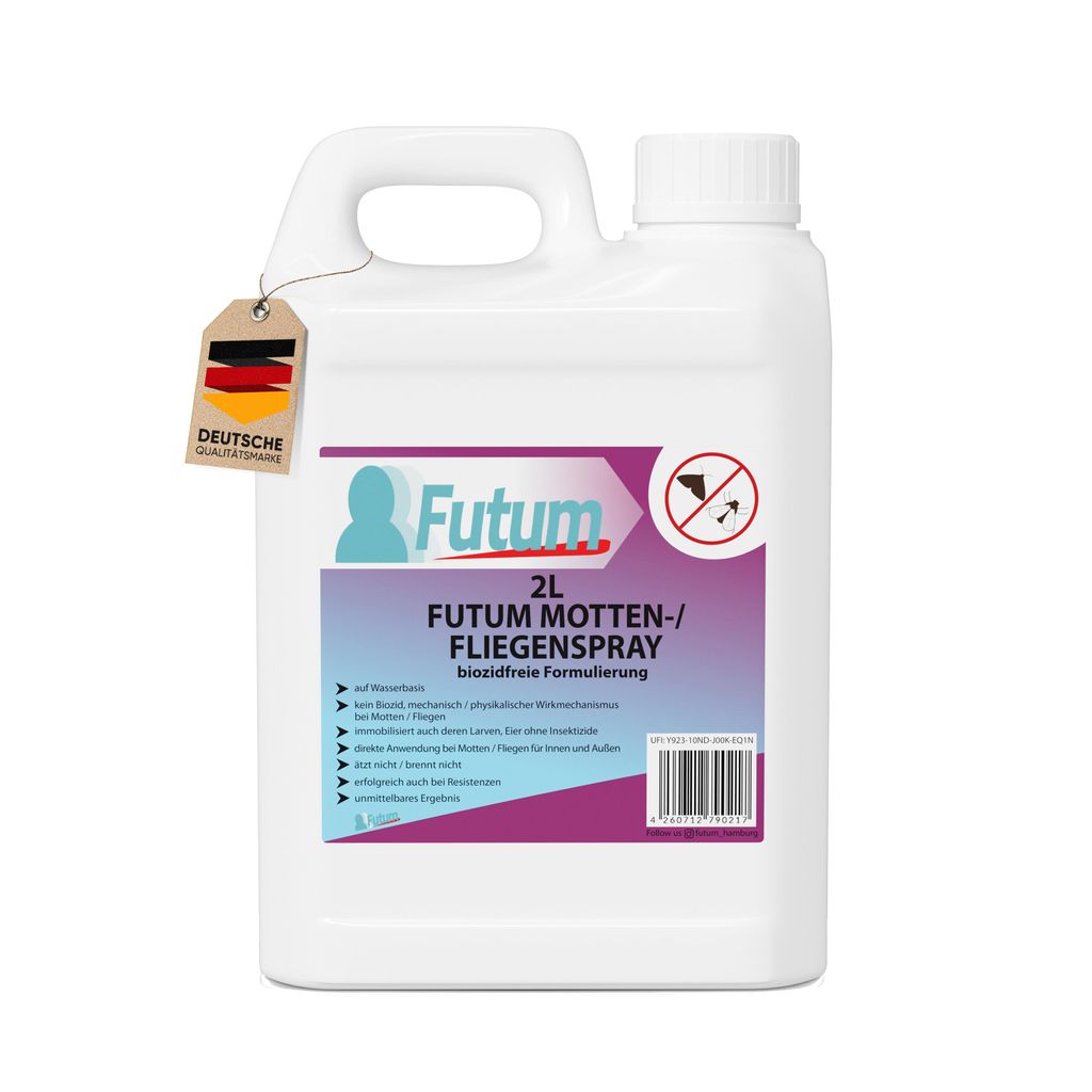 FUTUM 2 Liter Mottenspray / Fliegenspray mechanische Formel Produktbild 