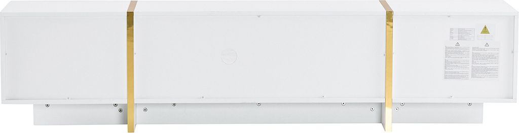 TV-Schrank mit mehreren Aufbewahrungsfunktionen r vertikaler TV-Tisch TV-Ständer TV-Schranktisch Fernseher bis zu 80 Zoll 190*35*45.5cm Weiß