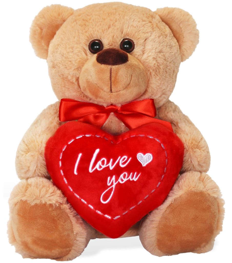 Ours en peluche avec cœur I love you brun 25 cm Image du produit 