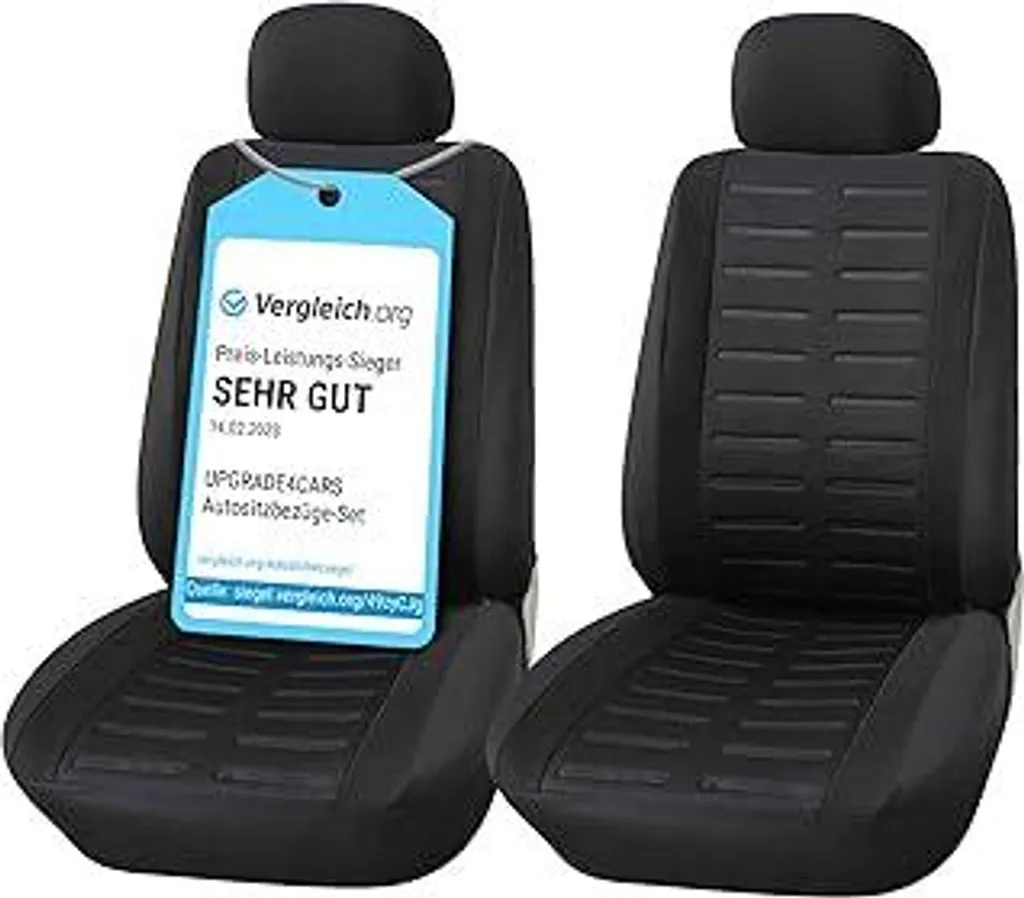 Set di coprisedili Upgrade4cars per sedili anteriori | Coprisedili universali neri Coprisedili auto estate inverno | Accessori auto Decorazioni interni | Regali per donne e uomini