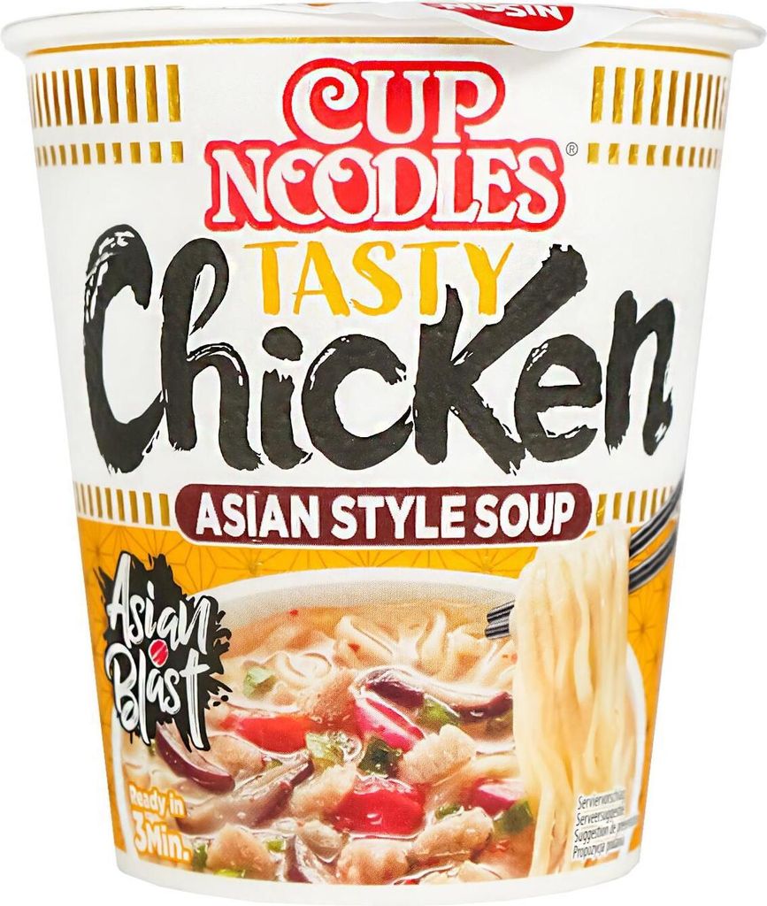 Nissin Cup Noodles Tasty Chicken 63g Produktbild 