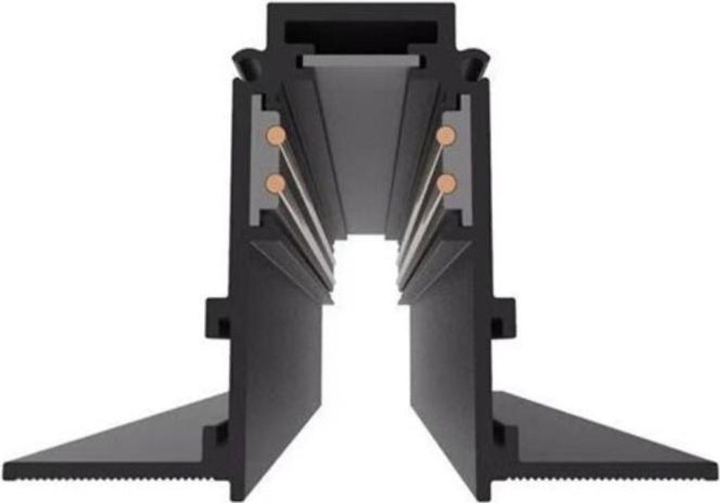 48V 1m SCHWARZE UP-Magnetschiene für Putz
