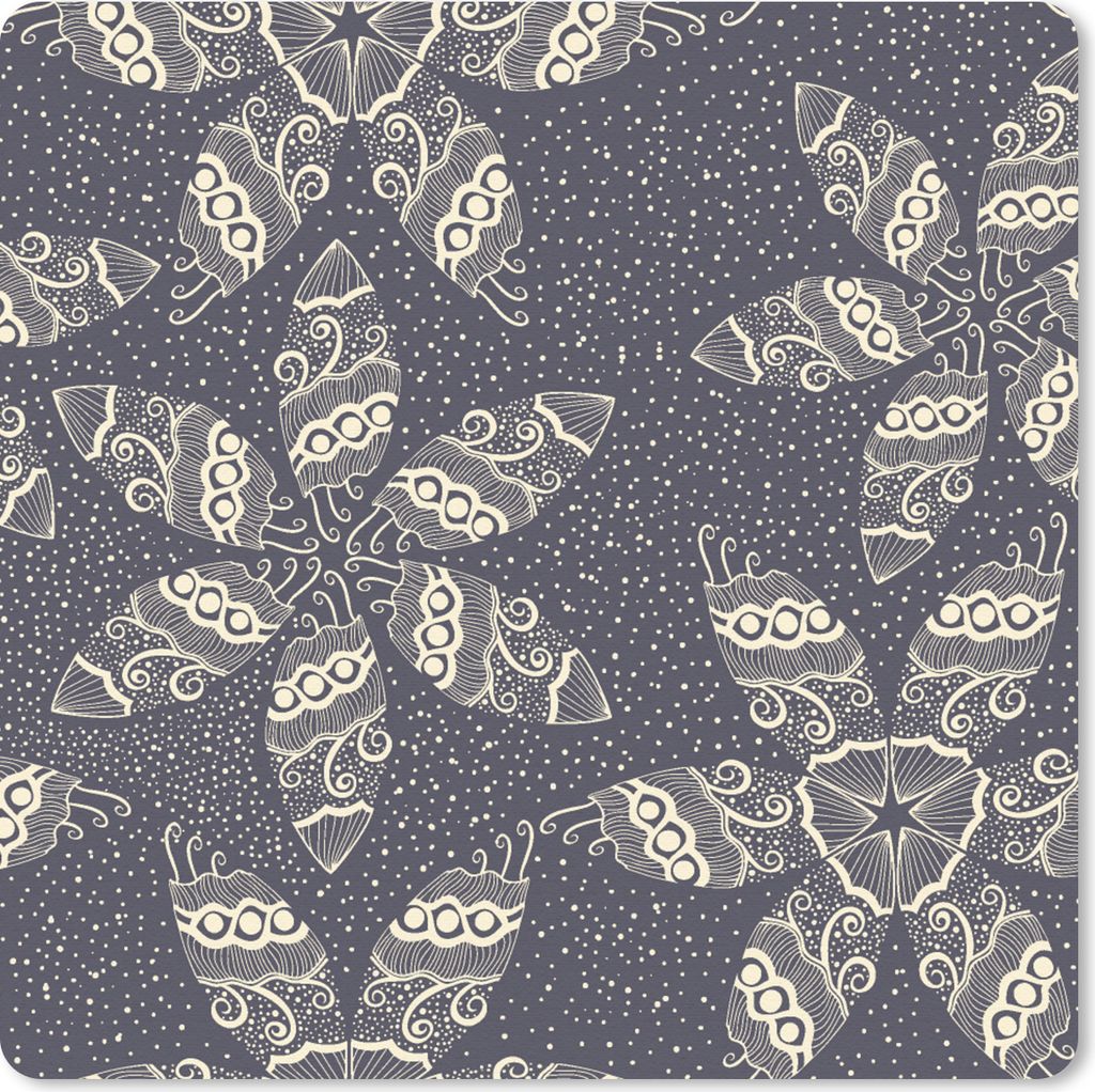 MuchoWow Mauspad Mousepad Blumen - Stern - Schnee - Winter 30x30 cm - Mousepads - Maus Mat - Pad - Mausunterlage - Gaming