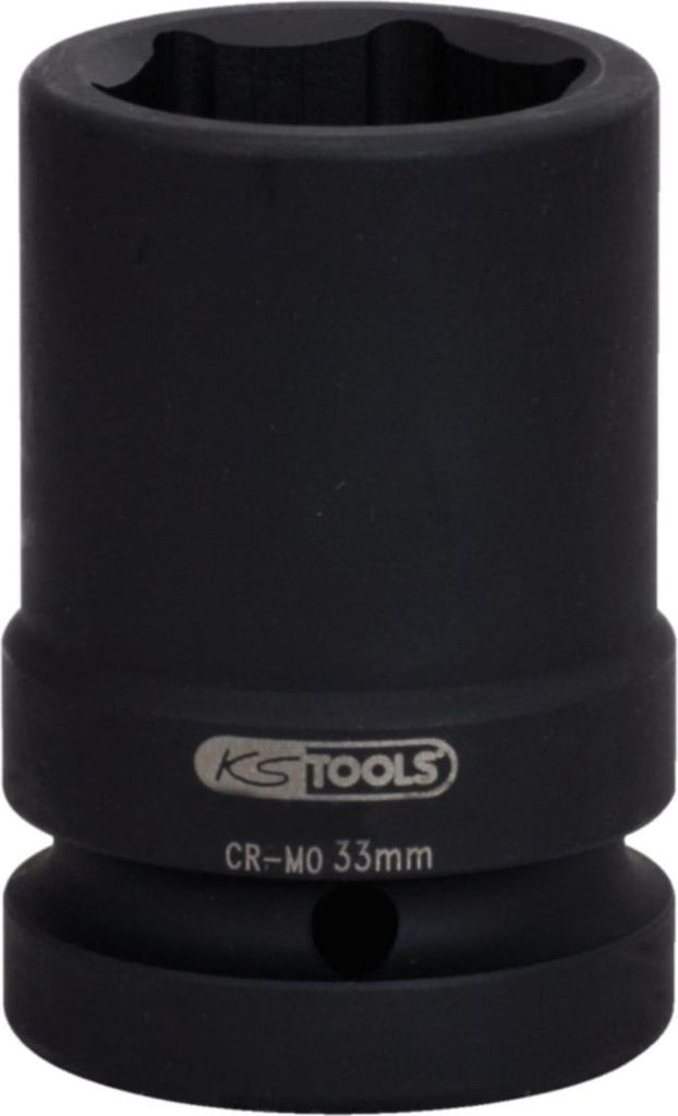 KS TOOLS 515.2133 1" Sechskant-Kraft-Stecknuss, mittel lang, 33mm