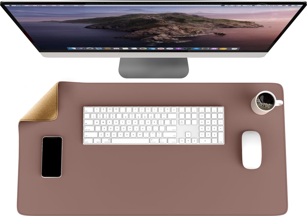 CSL Mauspad, XXL 800 x 400 x 3 mm Schreibtischunterlage, XXL Mousepad / Rutschfest, Khaki