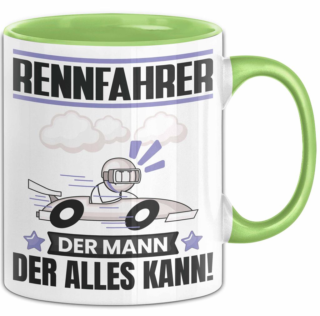 Rennfahrer Tasse Geschenk für Rennfahrer Der Mann Der Alles Kann Geschenkidee zum Geburtstag (Grün)