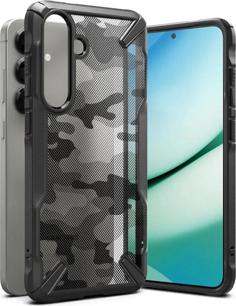 Ringke Fusion X Hülle für Samsung Galaxy S25+ - Schwarz Camouflage