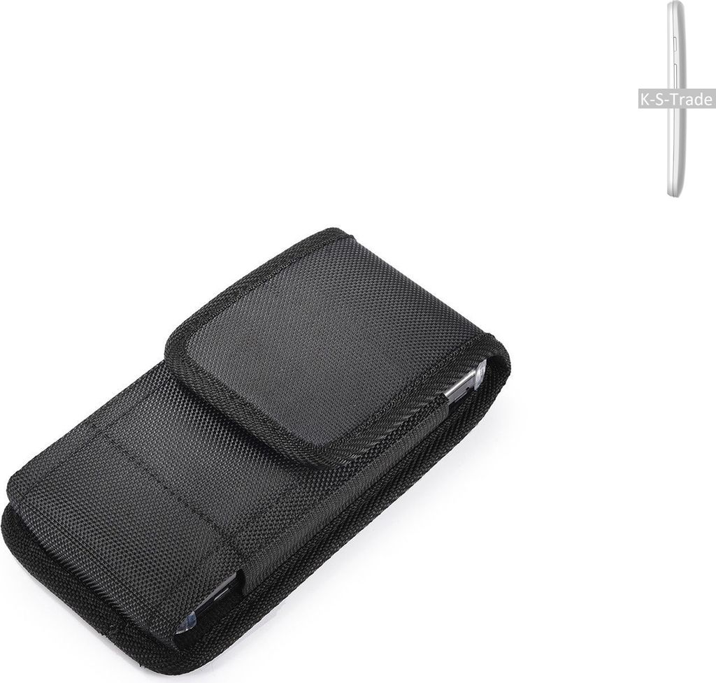 Holster Gürteltasche kompatibel mit Motorola Moto E Holster Gürtel Tasche wasserabweisend Handy Hülle Schutz Hülle Outdoor schwarz K-S-Trade