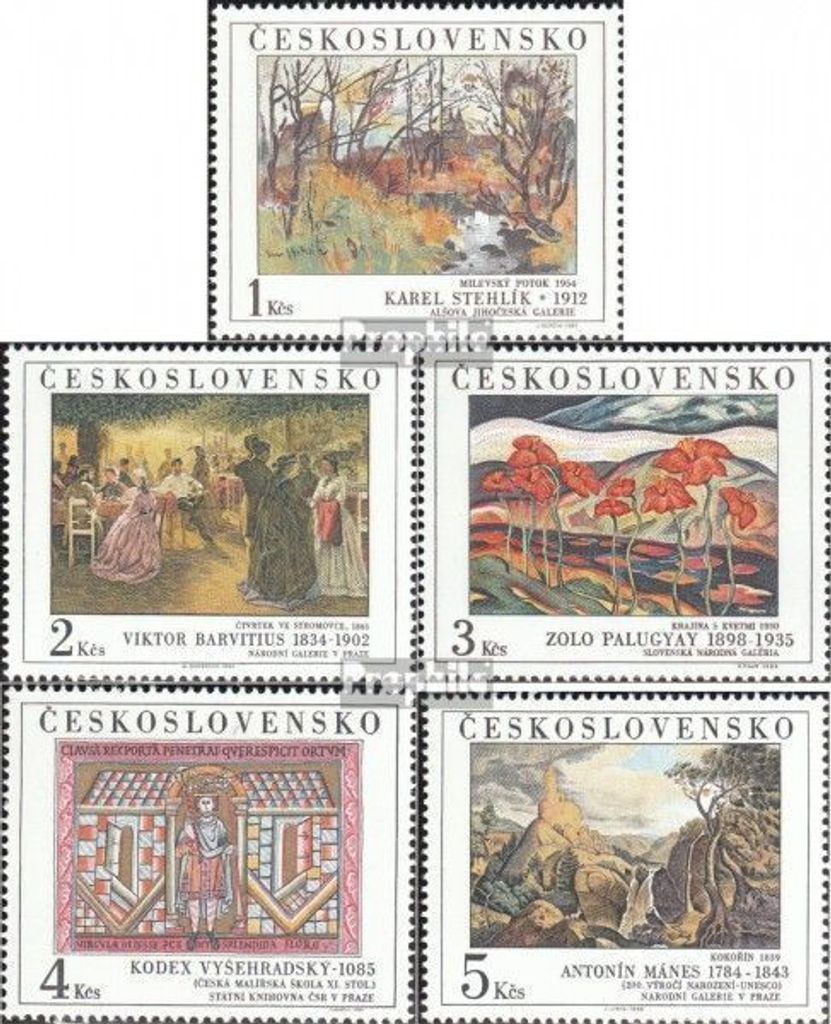 Briefmarken Tschechoslowakei 1984 Mi 2789-2793 Produktbild 